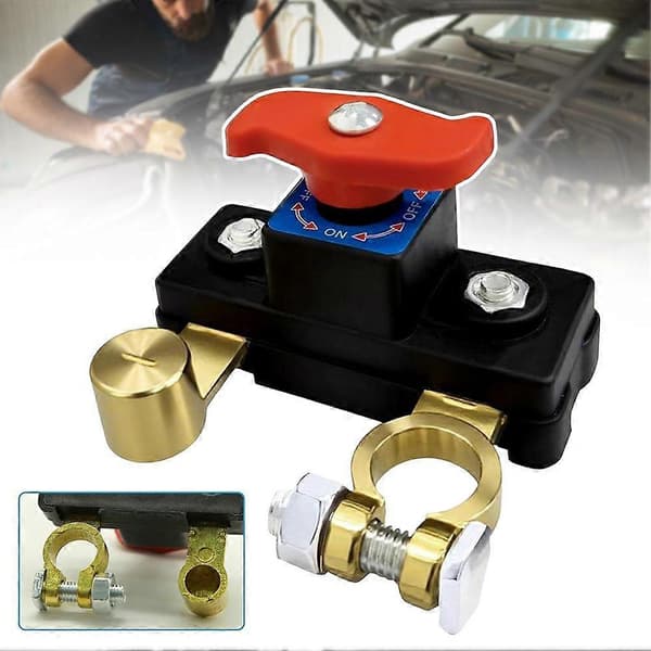 Bilbatteri afbryder strømafbryder tyverisikring kill switch hurtig afbrydelse til autocamper båd lastbil auto 12V/24V 2pcs