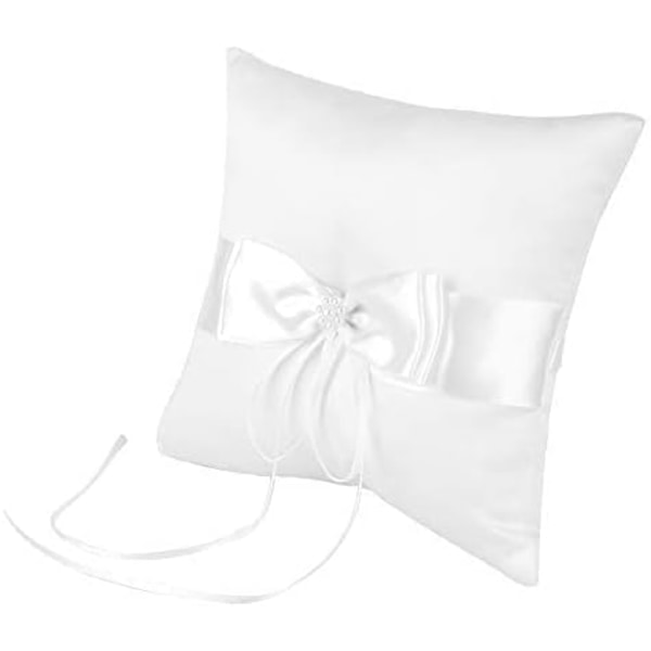 Bryllupsringpute, Simulert Perle Bryllupsringputeholder Elegant Forlovelsesfest Gave Tilbehør