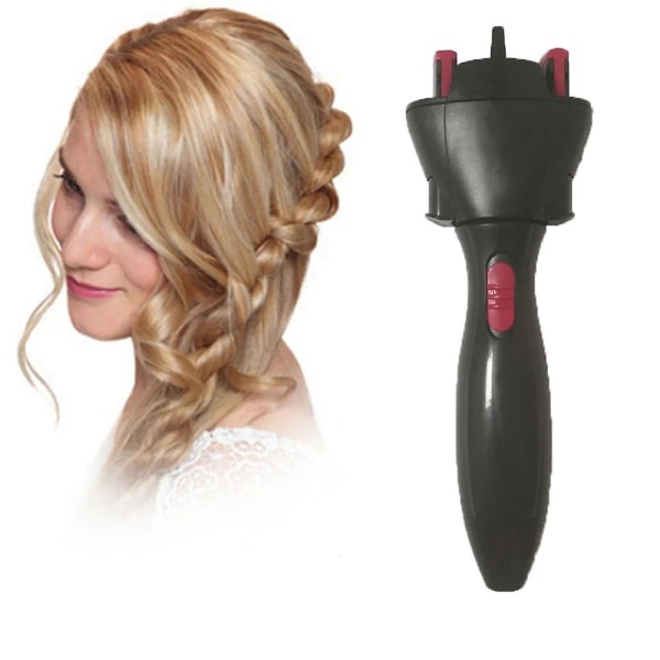 Elektrisk flätningsmaskin för lata hår för damer, automatisk flätmaskin fläta lockigt hår