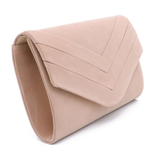 Snygg Clutch i Konstläder i Kuvertmodell för Bröllop, Kväll, Fest, Handväska White