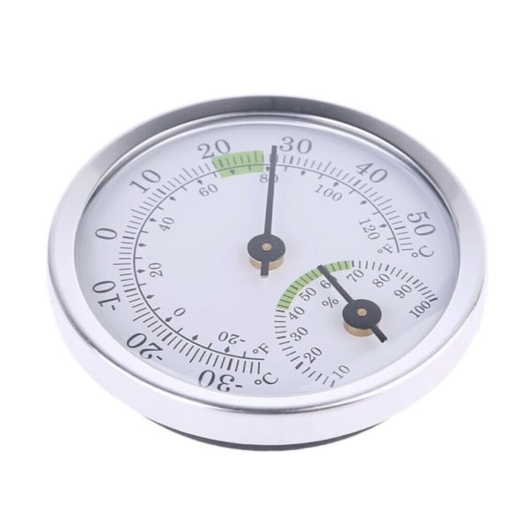 Mini Rundt Veggmontert Analog Termometer Hygrometer