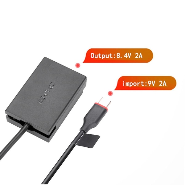 Ack-e17 USB Typ C Lp-e17 Dummy Batteri DC Ström AC Adapter för Canon RP R10 760D 750D 800D 850D Kamera