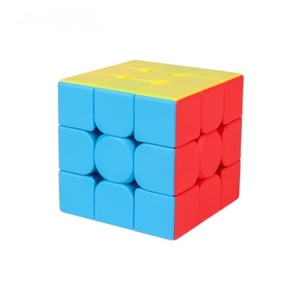 Speed Cube 3x3x3, No Sticker Cube Puslespil i fuld størrelse 56mm