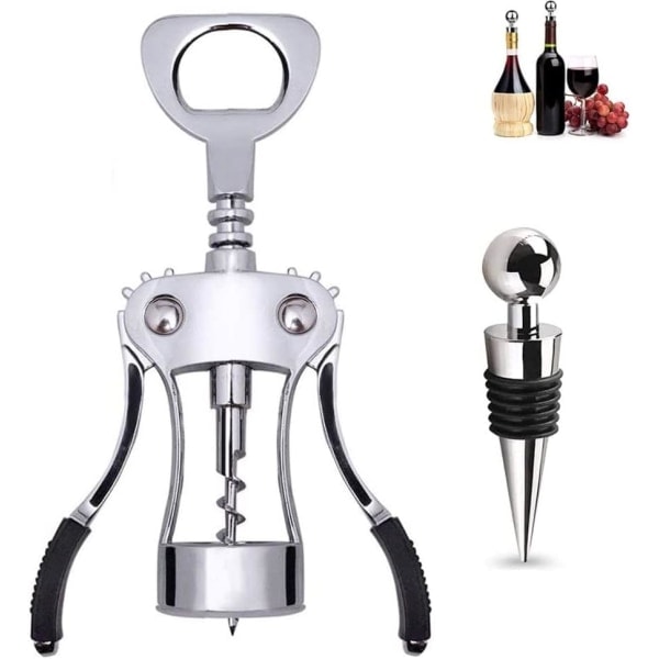 Vingöppnare med vingskruv och flaskpropp Single + Bottle Stopper