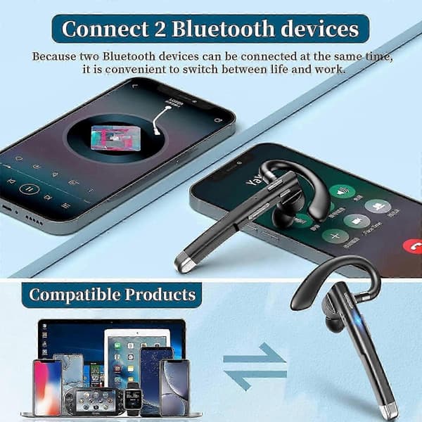 Trucker Trådløst Headset Bluetooth 5.1 Ørepropp Mikrofon Dobbel Ørepropp Støyreduserende Tw