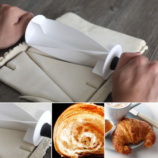 Plastrullende kjevle med non-stick belegg for Croissant DIY Deigrull Baking Tool