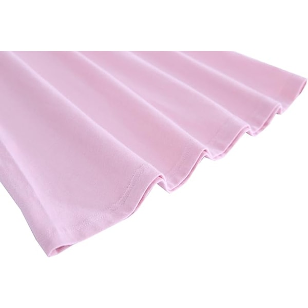 Mamma & flickors matchande spetsnattlinnen & rosett nattlinnen 100% bomull nattkläder för småbarn Pink 140cm