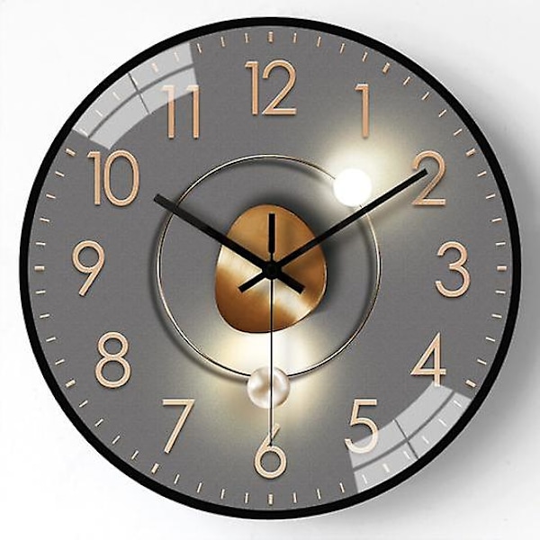 8 Tums Modern Väggklocka Tyst Non-Ticking Batteridriven Väggmonterad Klocka Vardagsrum Sovrum Kök Kontor Klassrum Dekoration as the picture C