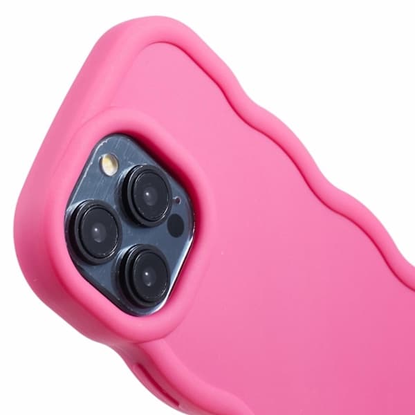 iPhone 12 Pro Max -puhelinkotelo, aaltoileva vaaleanpunainen