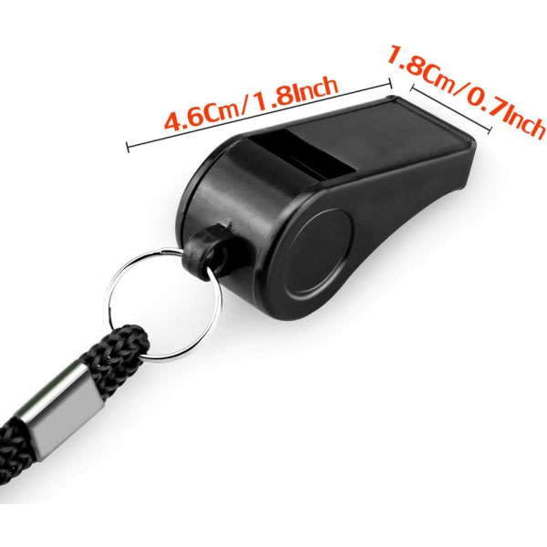 12 Whistles Sports Whistle Tape Loud and Clear Sound Whistle in Bulk Perfect for Coaches, Referees and Officials