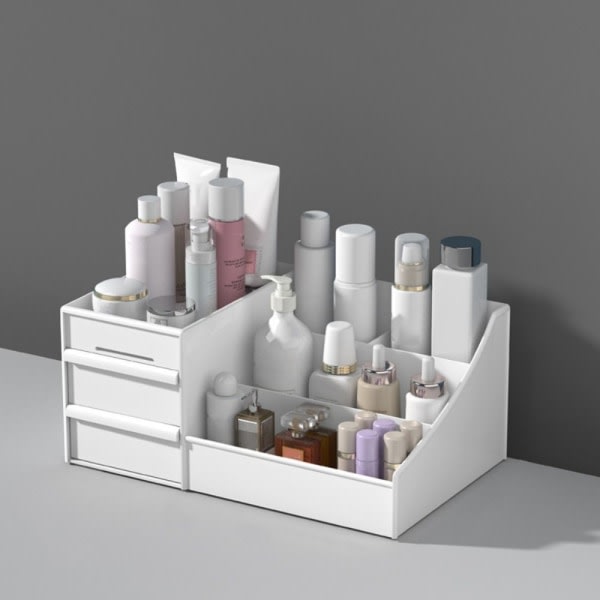 Makeup Organizer Skrivebordsarrangør HVID Hvid White