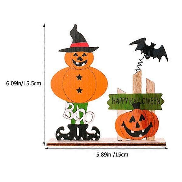 2025 Halloween Træskilt Halloween Bordplade Træ Forårsskilt til Middagsselskab