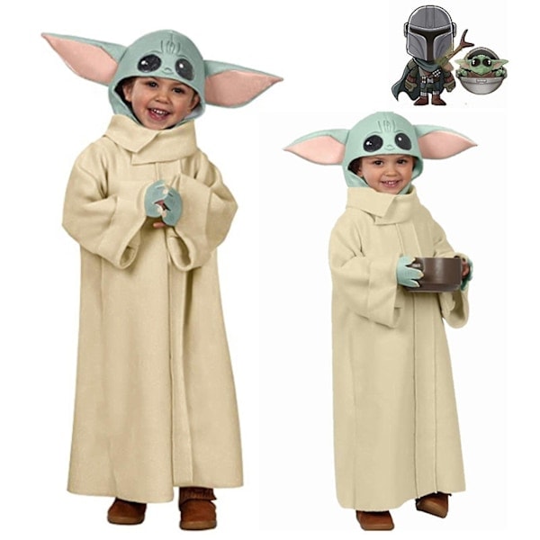 Tähtien sota Mandalorian Baby Yoda Cosplay-asu Takki M L L