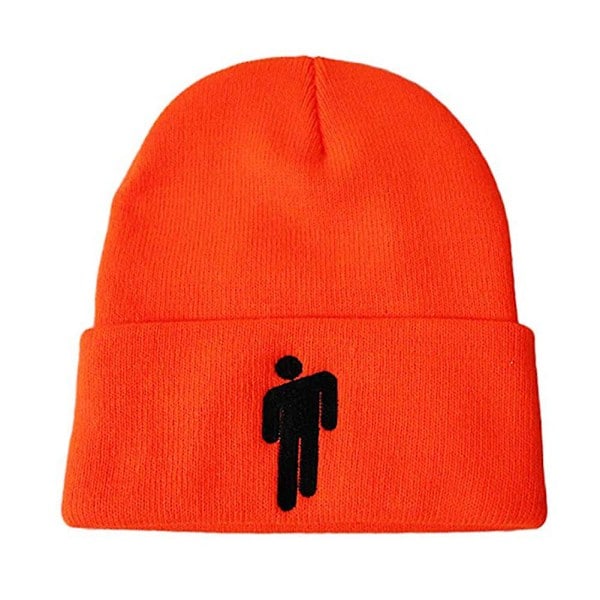 Mode Unisex Höst Vinter Billie Eilish Broderad Stickad Mössa Hip Hop Mössa Orange
