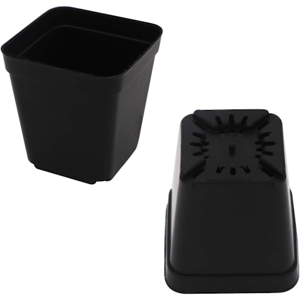 Plastik Firkantede Plantepotter 7cm 50 Stk Sukkulenter Plantepotte Børnehavepotter til Blomsterstart Frøplante, Frøpotte Blomst Plantebeholder