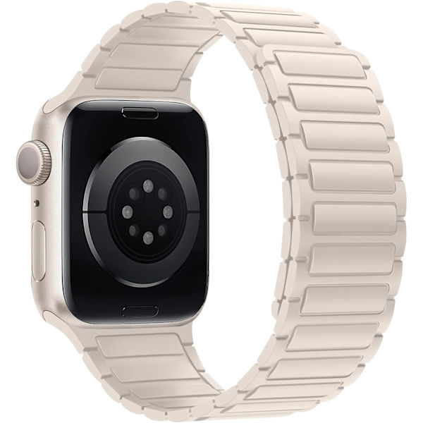 Magnetiska klockarmband kompatibla med Apple Watch-armband Mjukt silikonersättningsband designat för iWatch Starlight 38/40/41mm