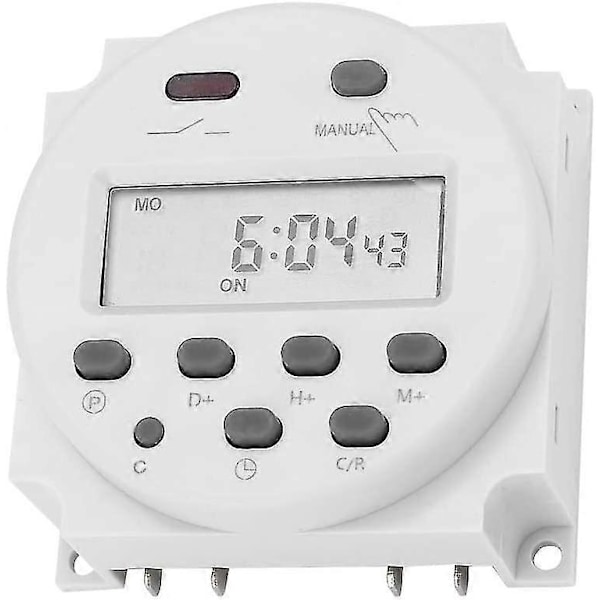 Timer Switch 12v 16a Digital Elektronisk LCD Tidrelä Switch Programmerbar LCD Digital Mikrodator Mini Kontroll Ström Timer Switch Cn101a