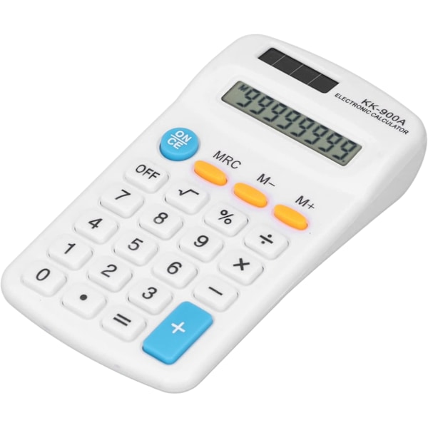 Small Calculator, Calculators Handheld 8 Digit with LCD Display Battery Life Clear Sensitive Button Solar Power