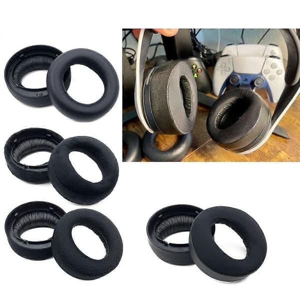 1 Par Svamp Øreputer for SONY PS5 PlayStation PULSE 3D Hodetelefoner Erstatning D