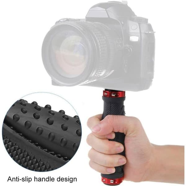 Kamerastabilisatorgreb - 1 enhed - Ergonomisk plast - 1/4 og 3/8 tommer gevind - Til kameraer og S