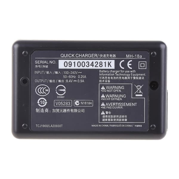Batterioplader Mh-18a til Nikon D70 D80 D90 D300 D700 Mh-18a