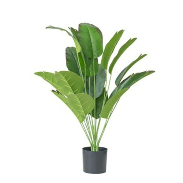 18 Blade Pottede Planter Stor Kunstig Banantræ Falsk Monstera Plastik Palmetræ Blade Til Hjem Have Bryllup Dekoration