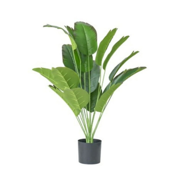 18 Kunstige Potteplanter Store Kunstige Bananpalme Falsk Monstera Plastpalmeblader For Hjem Hage Bryllupsdekorasjon
