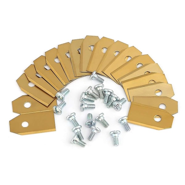 Lawn Mower Blades Titanium Coated Stainless Steel Replacement Lawn Mower Blades (30 Gold)