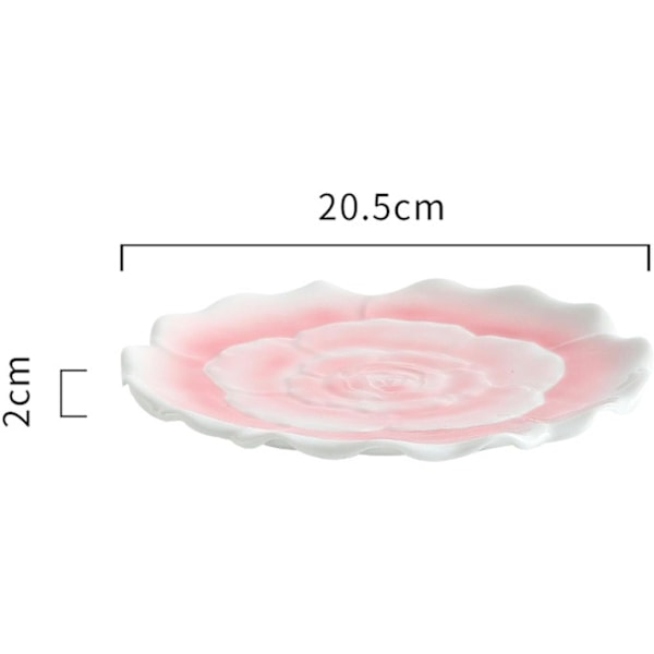 Fargerik Rose Keramisk Kaffe Mark Vannkopp, Tallerken, Plate, Pot Sett for kontor hjem restaurant kafé tehus - Rosa Rose Kanne