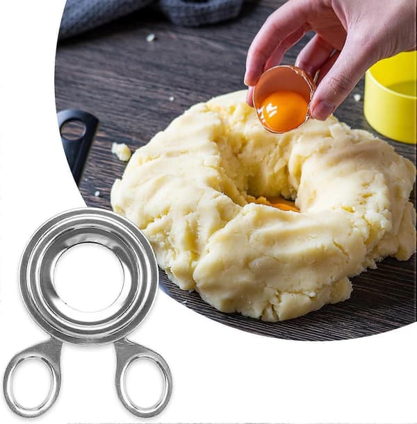 Eggedeler i rustfritt stål - Ideell for bløtkokte, hardkokte eller rå egg, sølv eggkutter for kjøkken, eggkutterverktøy