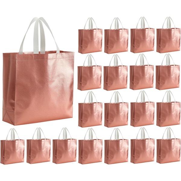 10-pack återanvändbara matväskor Shoppingväska med handtag Presentpåse Presentpåse för bröllop, födelsedagar, fest, evenemang