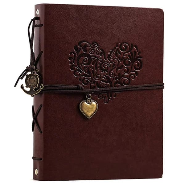 Fotoalbum Vintage Läder Scrapbook Bröllopsdagspresent
