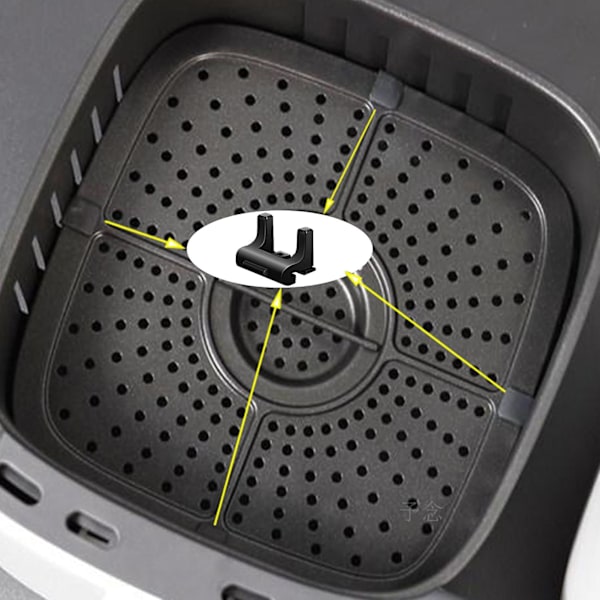 10 stk. Gummiføtter for Airfryer, for Instants Vortex Cosori Air Fryer-brett, profesjonelle reservedeler, sklisikre, avtakbare, Fryer Bumper Instants Air Frye