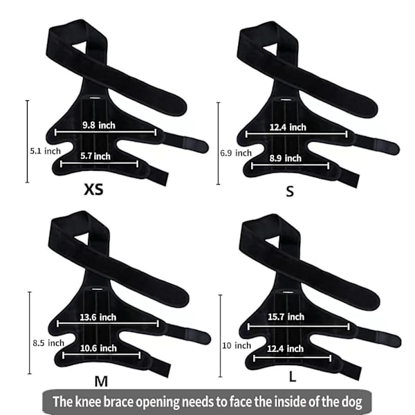 Stor Hundeknäskydd för Rivna Acl Bakben för Stöd vid Korsbandsskada, Bättre Återhämtning med Hundbensstöd för Bakben -GSL L