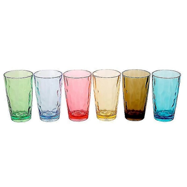 330/420/470 Ml Färgade Plastkoppar Återanvändbara Dricksglas För Picknickfest 6-pack 420ml
