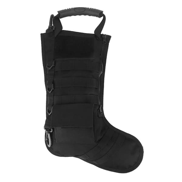1 x Taktisk Nylon Julegavepose Udendørs Militær Tilbehørspose (Sort)