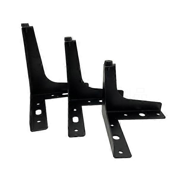 4-pak 10 cm sorte møbelben i metal - til skabe, sofa, kaffe