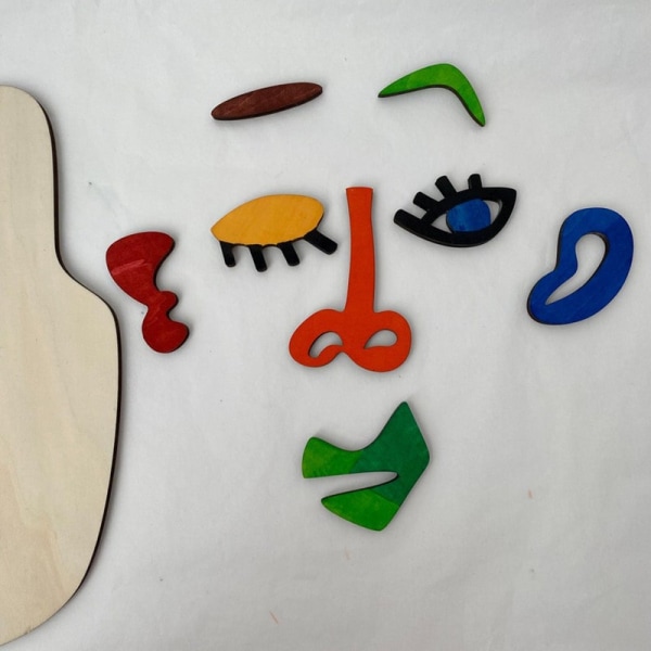 pedagogiska leksaker trä uttryck matchande pussel