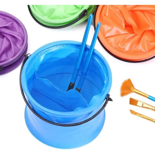 1,5l Vikbar Hink Mini Vikbar Vattenbehållare Multifunktionell Lätt Vikbar Vattenhink Blue