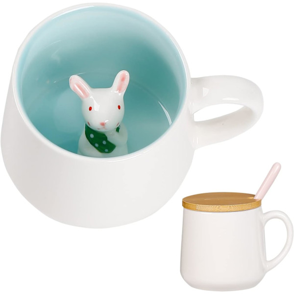 Gaver til kvinder Sød 3D dyre Kaffe Kops Te Kop Kawaii Ting Sjove Seje Kopper (uden ske og låg)
