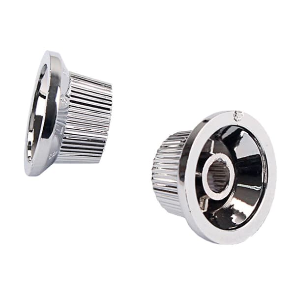 2xChrome ABS Plast Guitar Tone volumenknapper til Guitar Bas