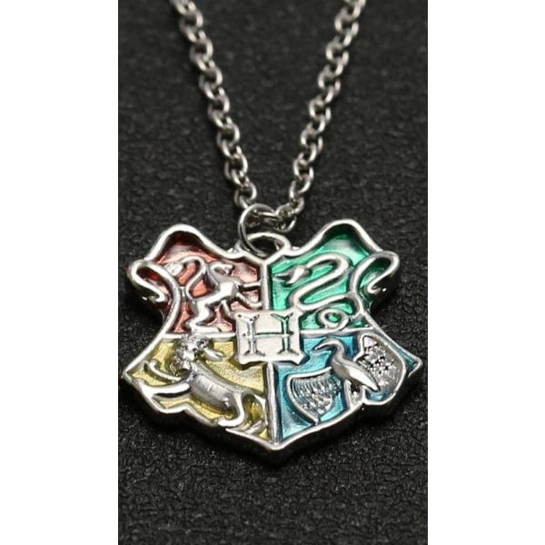 Harry Potter Halsband - Hogwarts Vapensköld/Sköld/Vapen silver