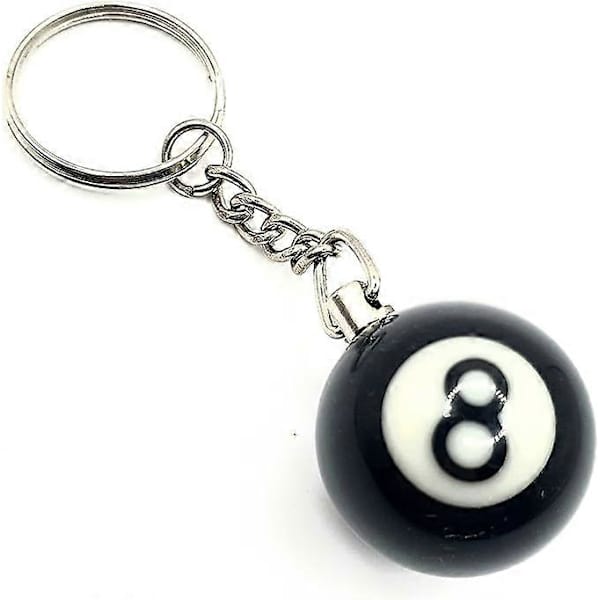 8 Ball Sort Poolkugle Nøglering