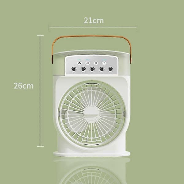 Bærbar Mini Luftkøler Skrivebords Luftfugter Ventilator til Hjemmekontor White