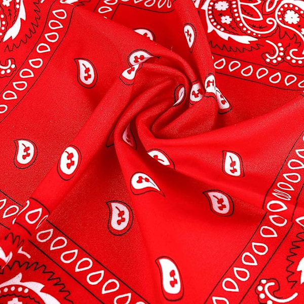 Flerfärgade Halsdamasker Bandanas för Kvinnor och Män, 12 Stycken