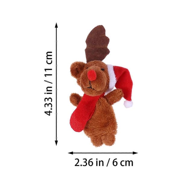 10 st juliga fingerdockor tomte älg snögubbe pedagogiska fingerdockor handdockor
