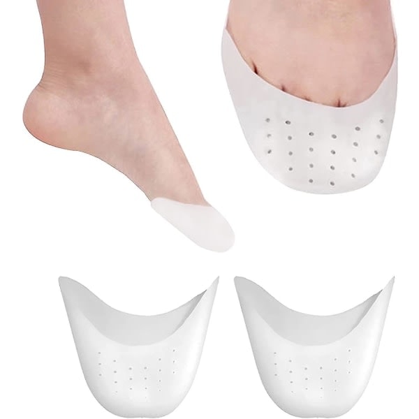 Silikone Gel Tåhætter Bløde Ballet Pointe Dans Atlet Sko Tåbeskyttelse Tåbeskyttelse med Åndbar Hul 2 Par