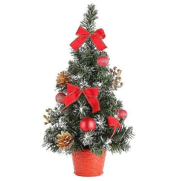 Mini Lite Juletre Uten LED-lys Bordplate Kunstig Julepynt Gave 40cm silver