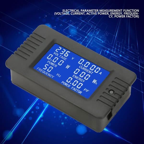 PZEM-022 Panelmåler AC Digital Display Strøm Spænding Effekt Energi 100A med Lukket CT Amperemeter Voltmeter