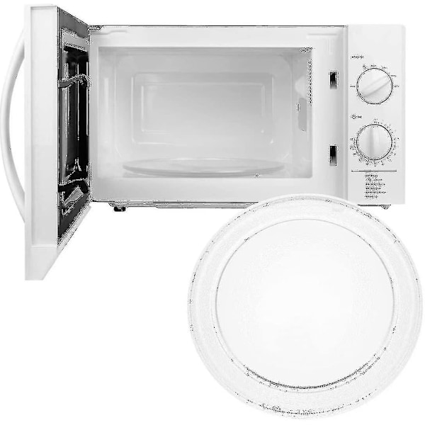 Universell Mikrovågsugns Plattentallrik i Glas med Hållare, 245mm/24,5cm/9,65in A